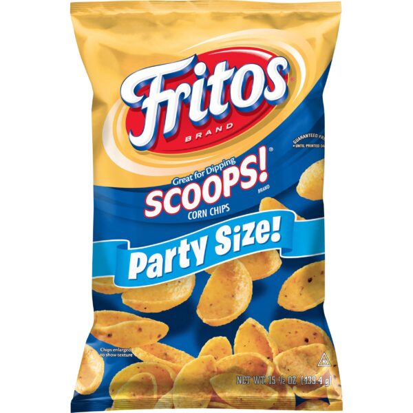 Fritos Scoops! Corn Snacks, Party Size, 15.5 Ounce Bag Single Bag